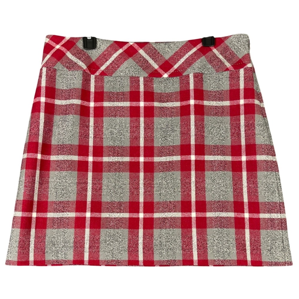 Eddie Bauer Plaid Wool Blend Lined Preppy Heritage Casual Mini Skirt Womens 12